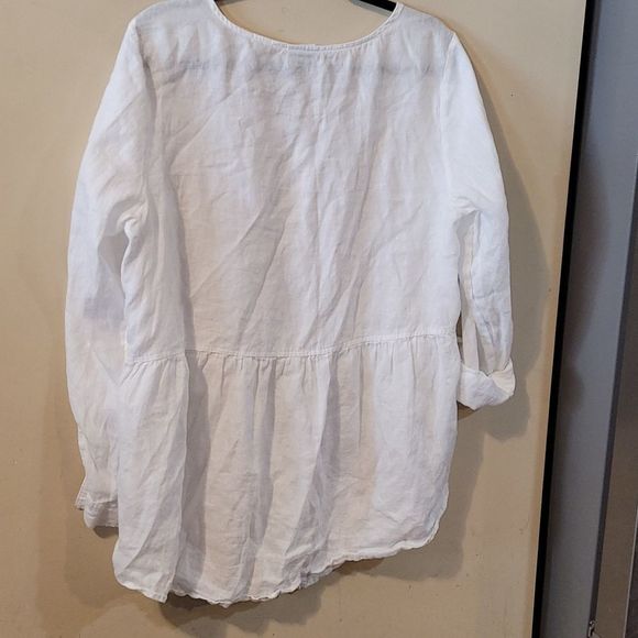 Cute Sigrid Olsen linen top large - Picture 8 of 9